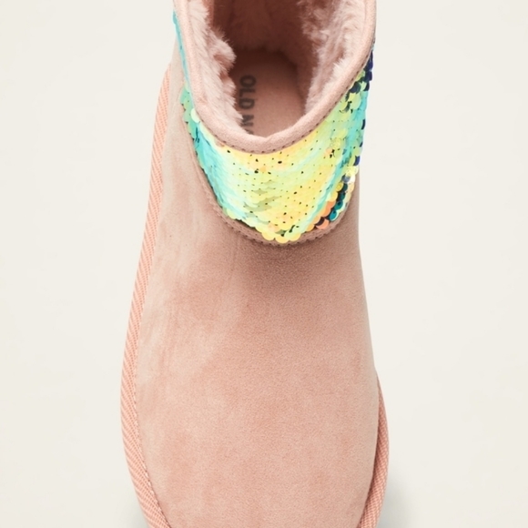 Faux-Suede Flip-Sequin Adoraboots for Girls - Picture 2 of 3